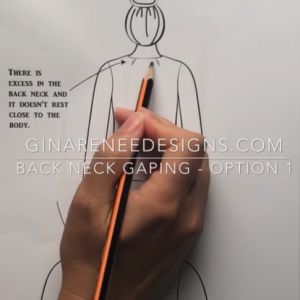 Fixing Back Neck Gaping – Step 1: Width Correction