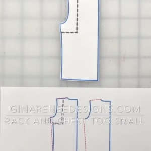 Increasing the Back Width from Across the Armholes – Option 3C