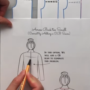 Increasing the Back Width from Across the Armholes – Option 3B