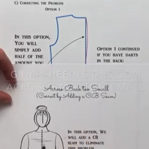 Increasing the Back Width from Across the Armholes – Option 3A