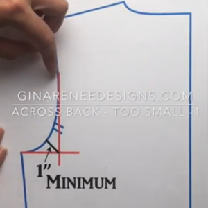 Increasing the Back Width from Across the Armholes – Option 1