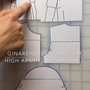 How to Lower High Armholes – Option 2