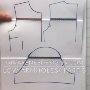 How to Raise Low Armholes – Option 3