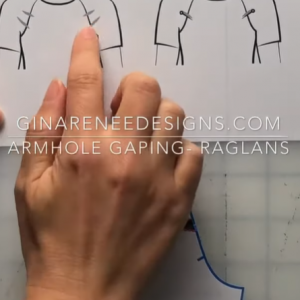 Fixing Armhole Gaping – Woven Raglan Sleeve with Shoulder Darts – Option 1