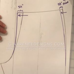 Fix Front Rise Wrinkles on Pants Patterns – Step 1: Straighten the Front Rise